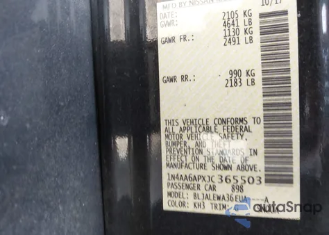 2018 Nissan Maxima 3.5 Sl from USA, damaged, VIN 1N4AA6APXJC365503